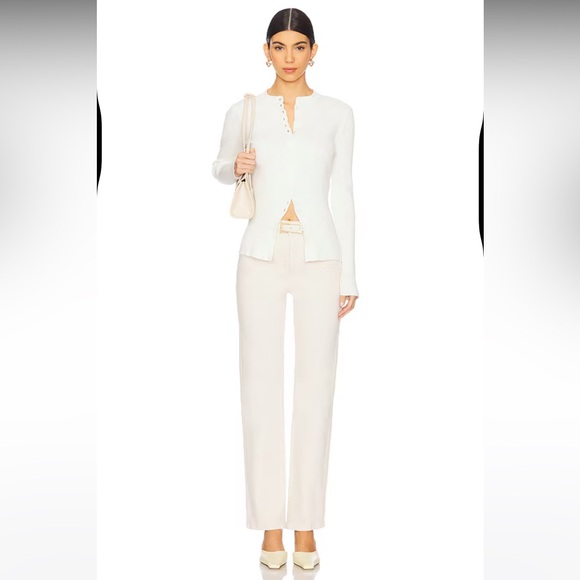 Re/Done Denim - RE/DONE
90s High Rise Loose Jean in White Straight Leg Size US30